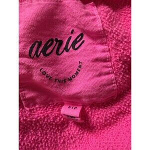 Aerie Endless Summer Crew Sweatshirt Tropadelic Hot Pink S/P